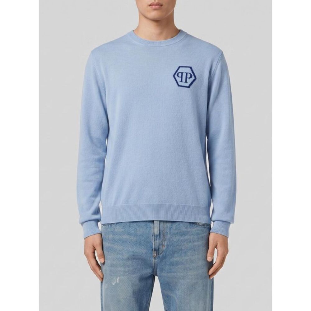 Philipp Plein Sweater Men Turquoise